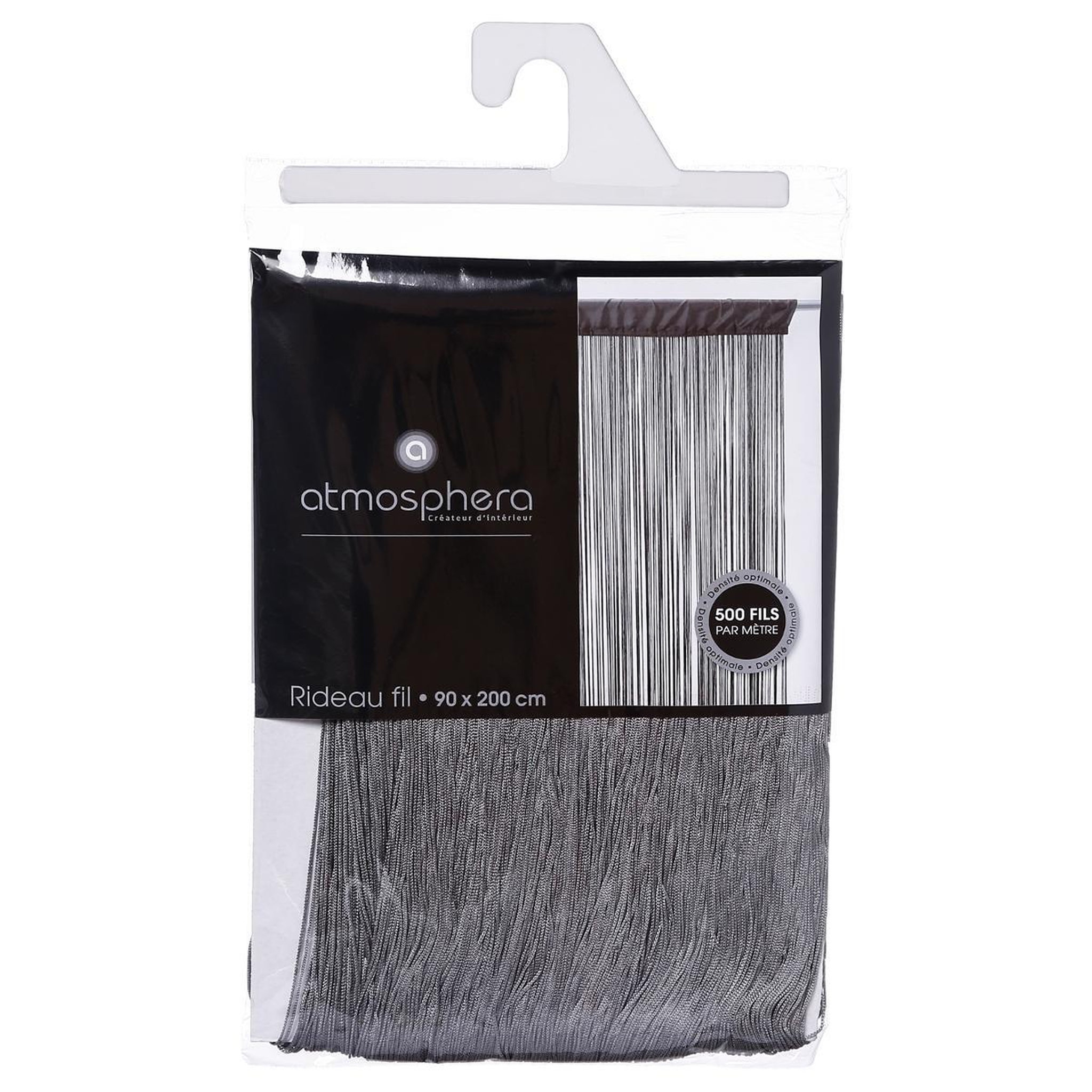 Voir la diapositive 4 : ATMOSPHERA Rideau fil  guopo  90x200cm gris