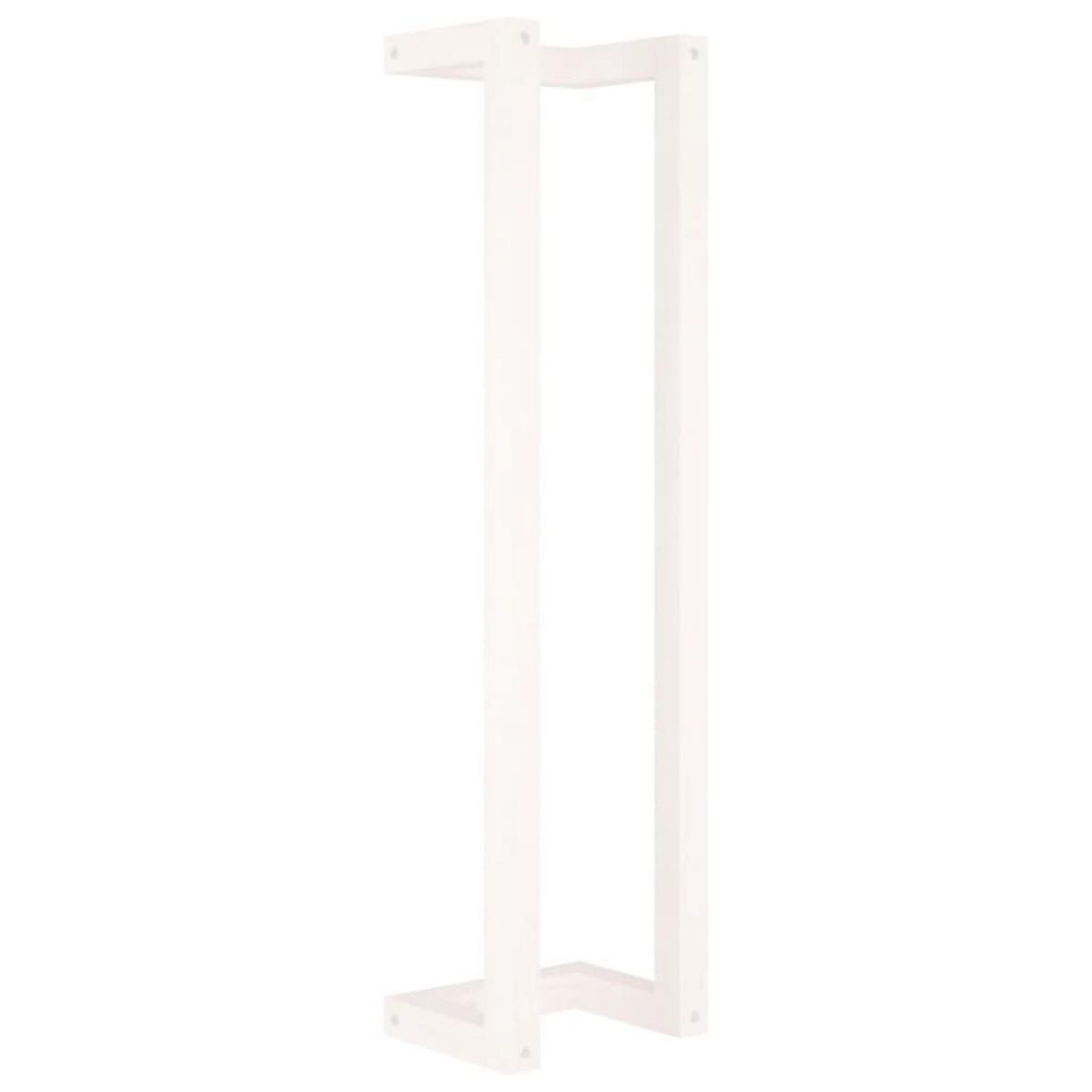 VIDAXL Porte-serviette Blanc 23x18x90 cm Bois de pin massif