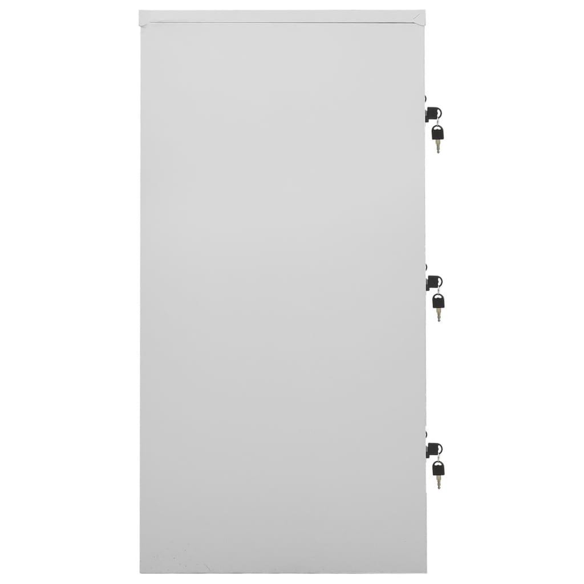Voir la diapositive 4 : VIDAXL Armoires a casiers 2 pcs Gris clair et rouge 90x45x92,5cm Acier