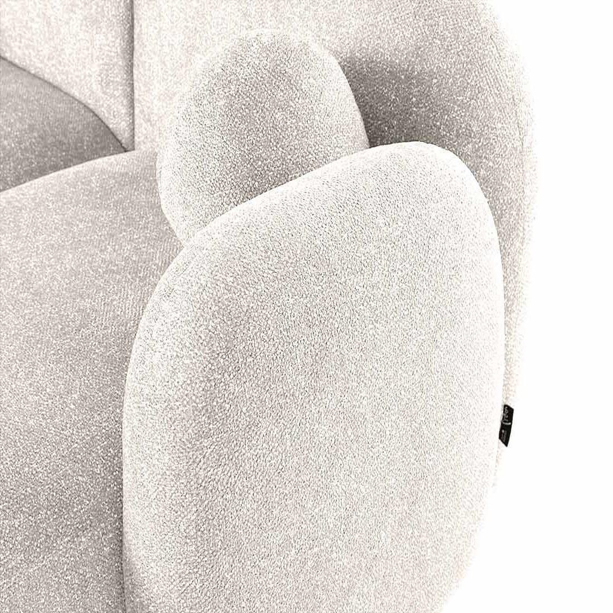Voir la diapositive 5 : LISA DESIGN Velris - canapé d'angle droit 3 places en tissu moucheté