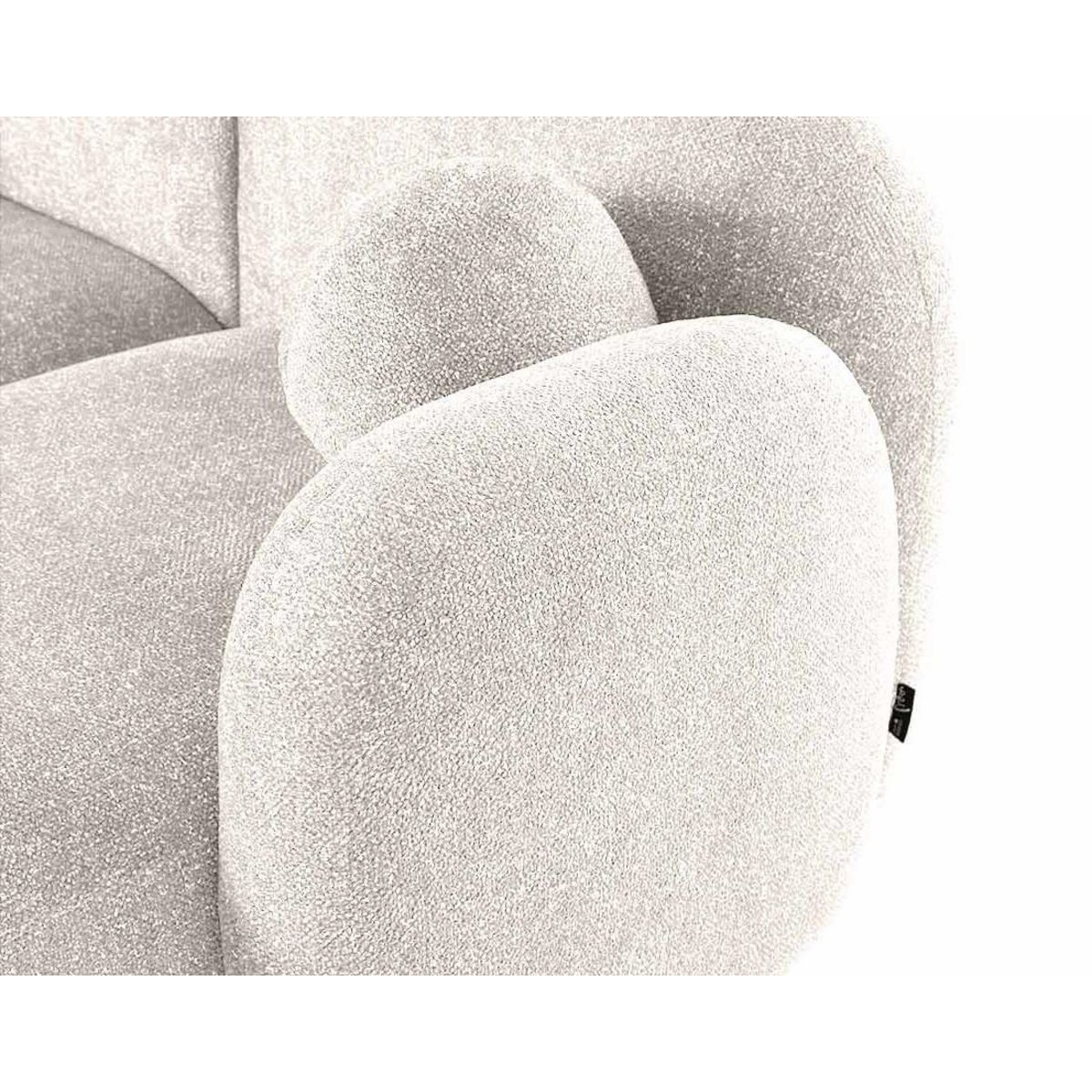 LISA DESIGN Velris - canapé d'angle droit 3 places en tissu moucheté