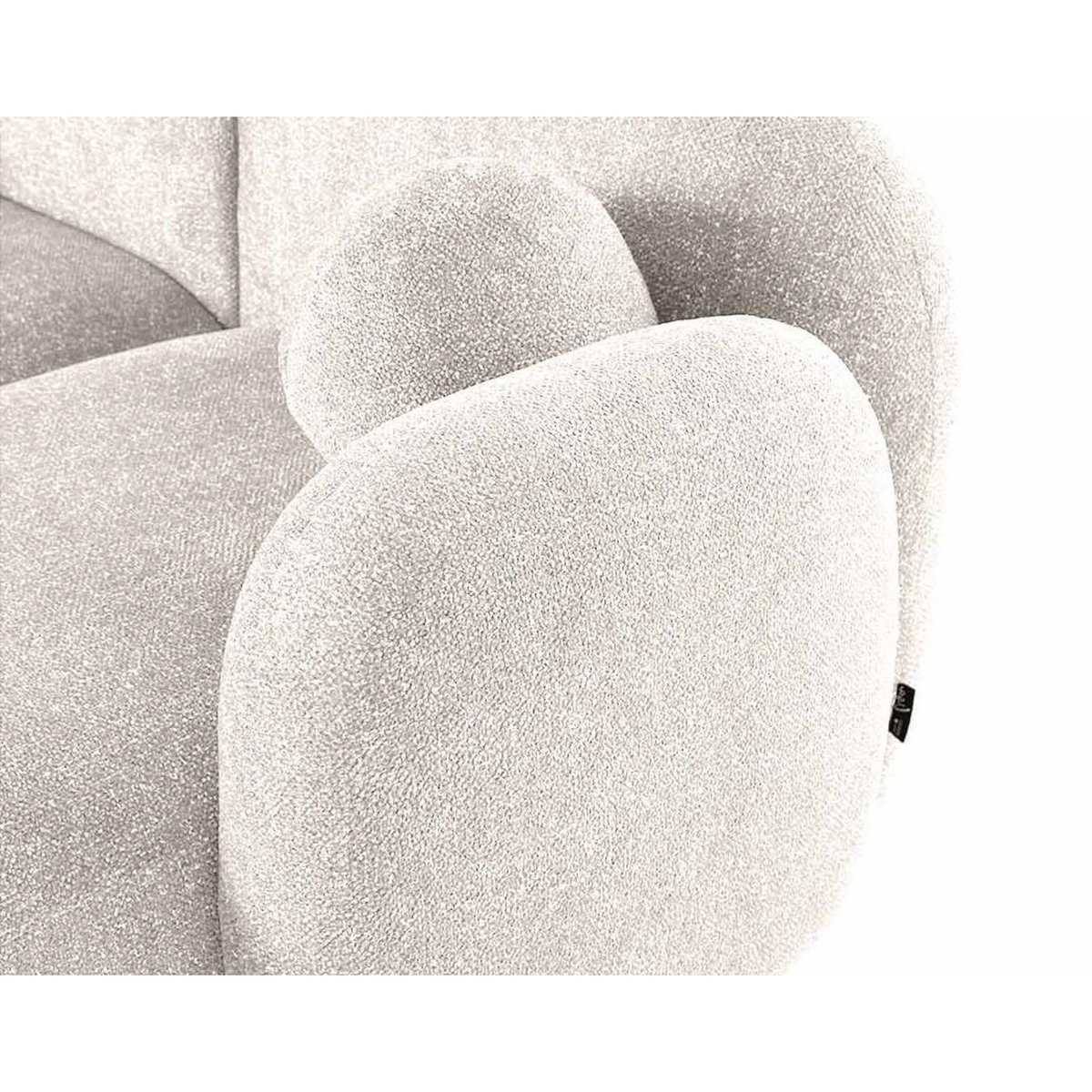 LISA DESIGN Velris - canapé d'angle droit 3 places en tissu moucheté