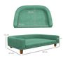 Voir la diapositive 3 : PAWHUT Canapé chien lit pour chien design scandinave coussin déhoussable dim 98L x 67l x 25H cm pieds bois tissu polyester vert