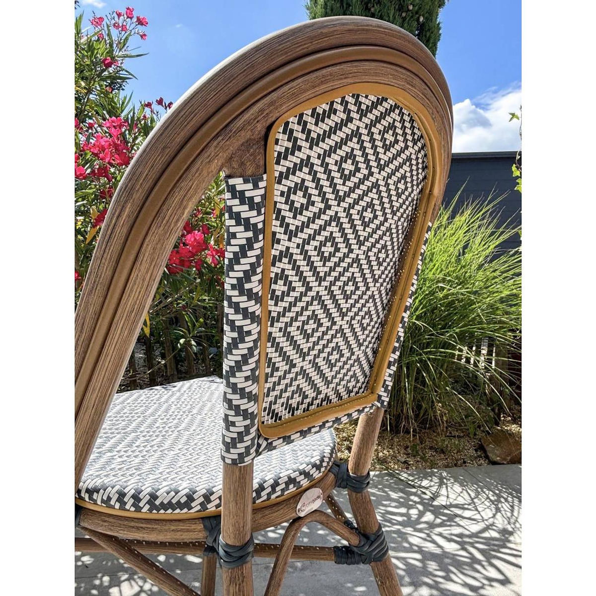 Paris Prix Lot de 2 Chaises de Jardin Empilable  Bistro  87cm Bleu