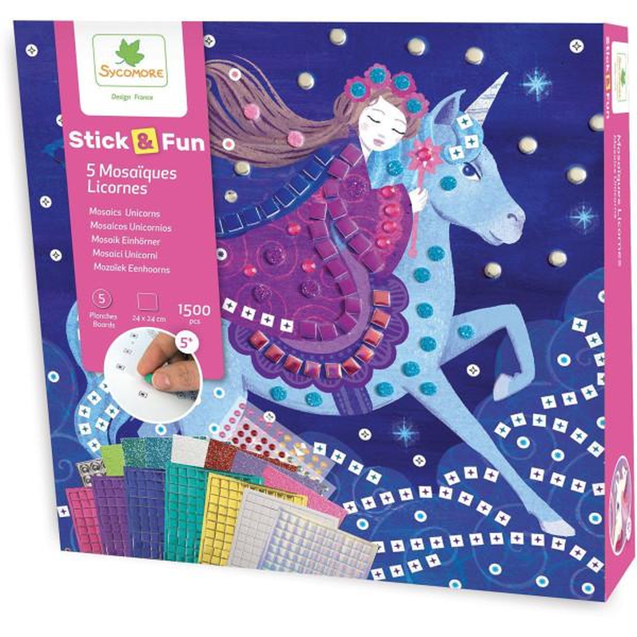 SYCOMORE Mosaiques - SYCOMORE - Stick'N Fun - Licornes - Des 5 ans