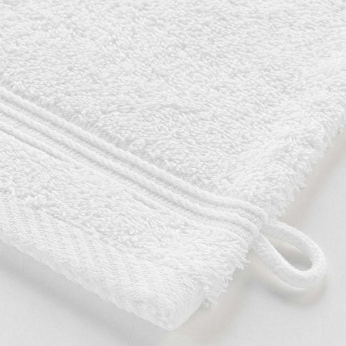 Paris Prix Lot de 2 Gants de Toilette  Tendresse  15x21cm Blanc