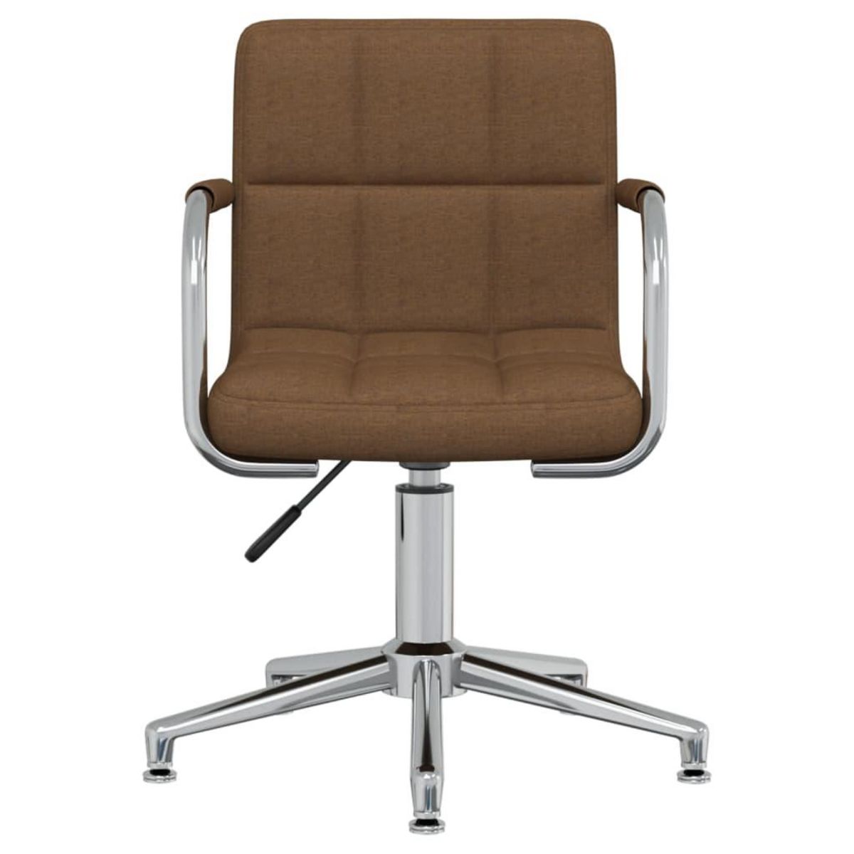 VIDAXL Chaise pivotante de bureau Marron Tissu
