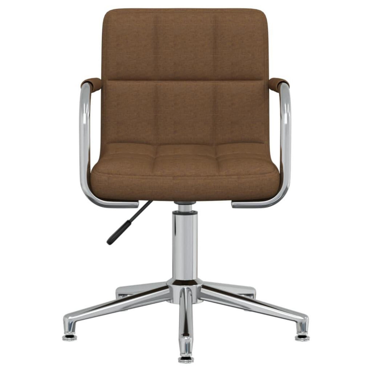 VIDAXL Chaise pivotante de bureau Marron Tissu