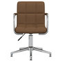 Voir la diapositive 3 : VIDAXL Chaise pivotante de bureau Marron Tissu