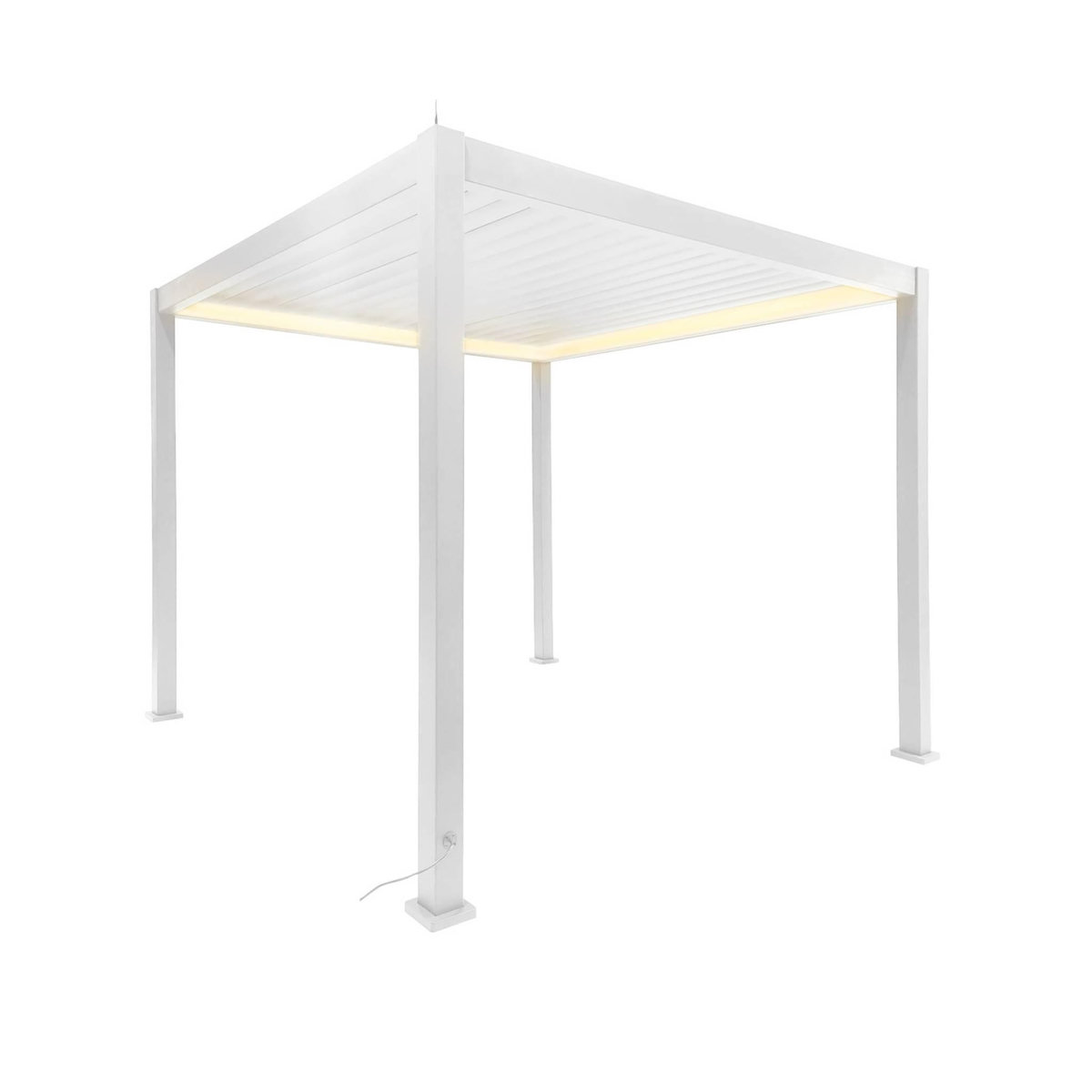 SWEEEK Pergola bioclimatique aluminium motorisée 3x3m avec éclairage LED Triomphe