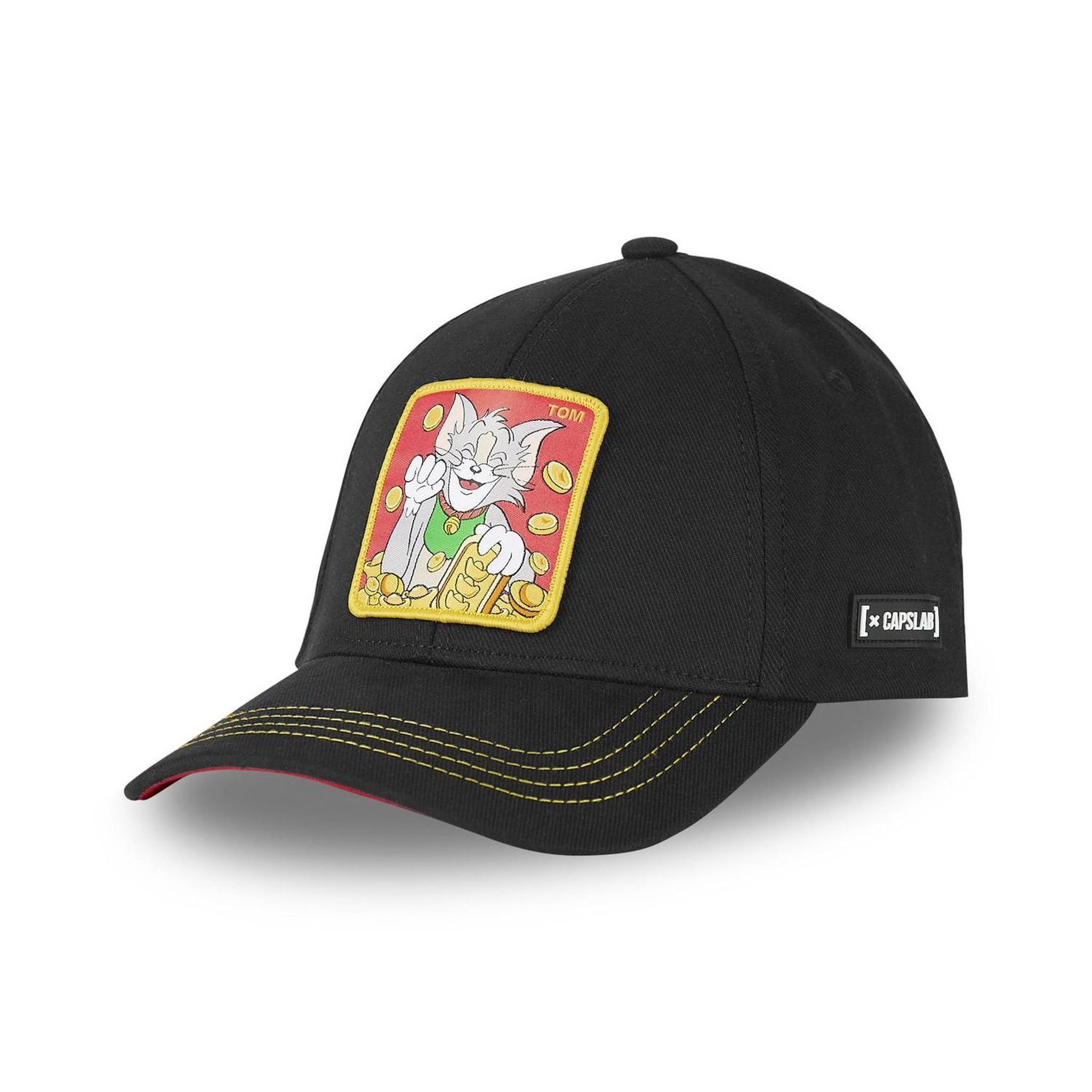 CAPSLAB Casquette Baseball Tom and Jerry Tom. Coloris disponibles : Noir