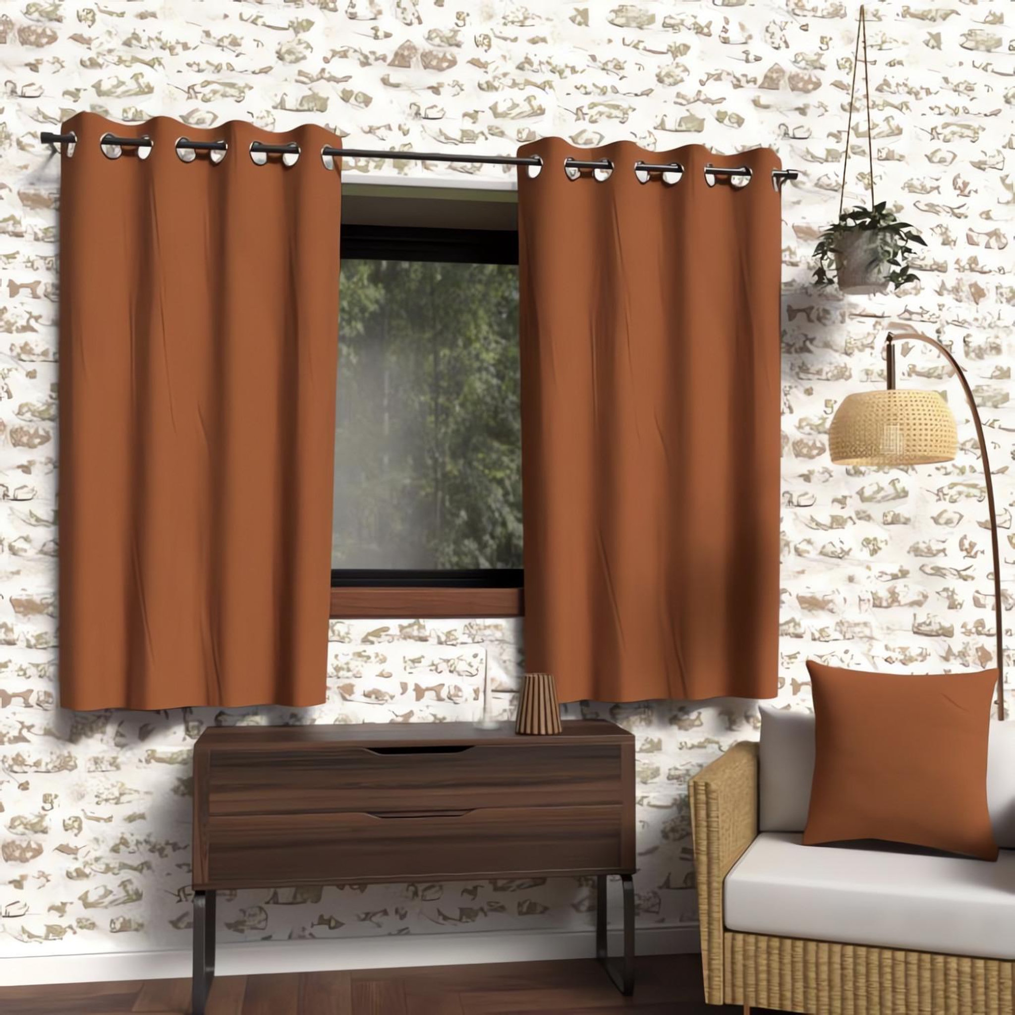 Voir la diapositive 2 : SOLEIL D'OCRE Rideau à oeillets en microfibre lavée BOHEME, par Soleil d'Ocre