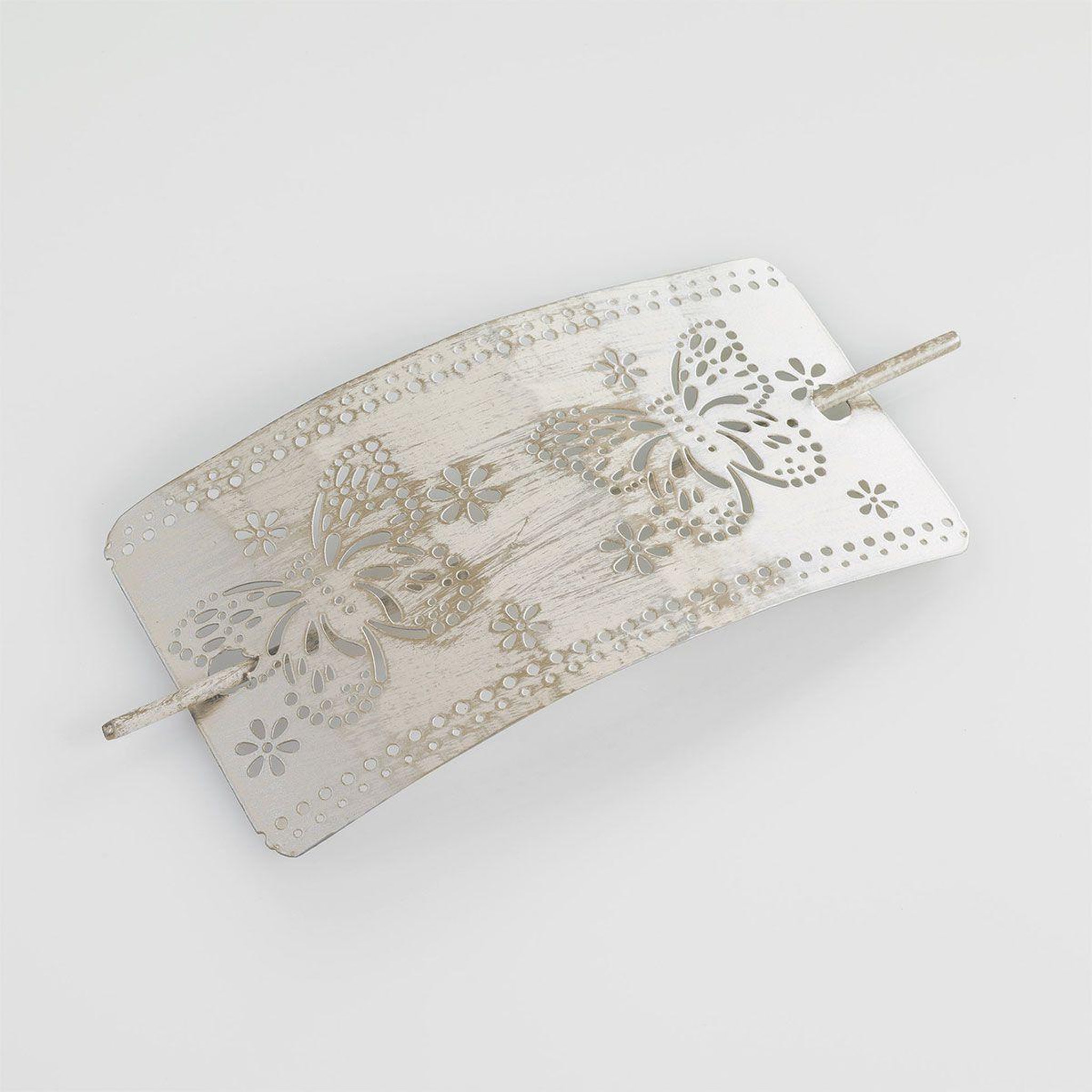 Voir la diapositive 2 : Douceur d'Intérieur Embrasse de rideau broche  epicea  17cm blanc