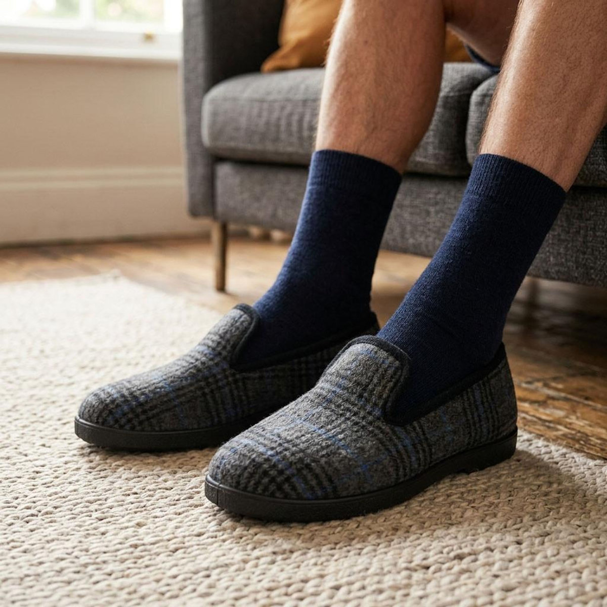 OZABI OZABI Pantoufles Homme Charentaises Chaudes Antidérapantes