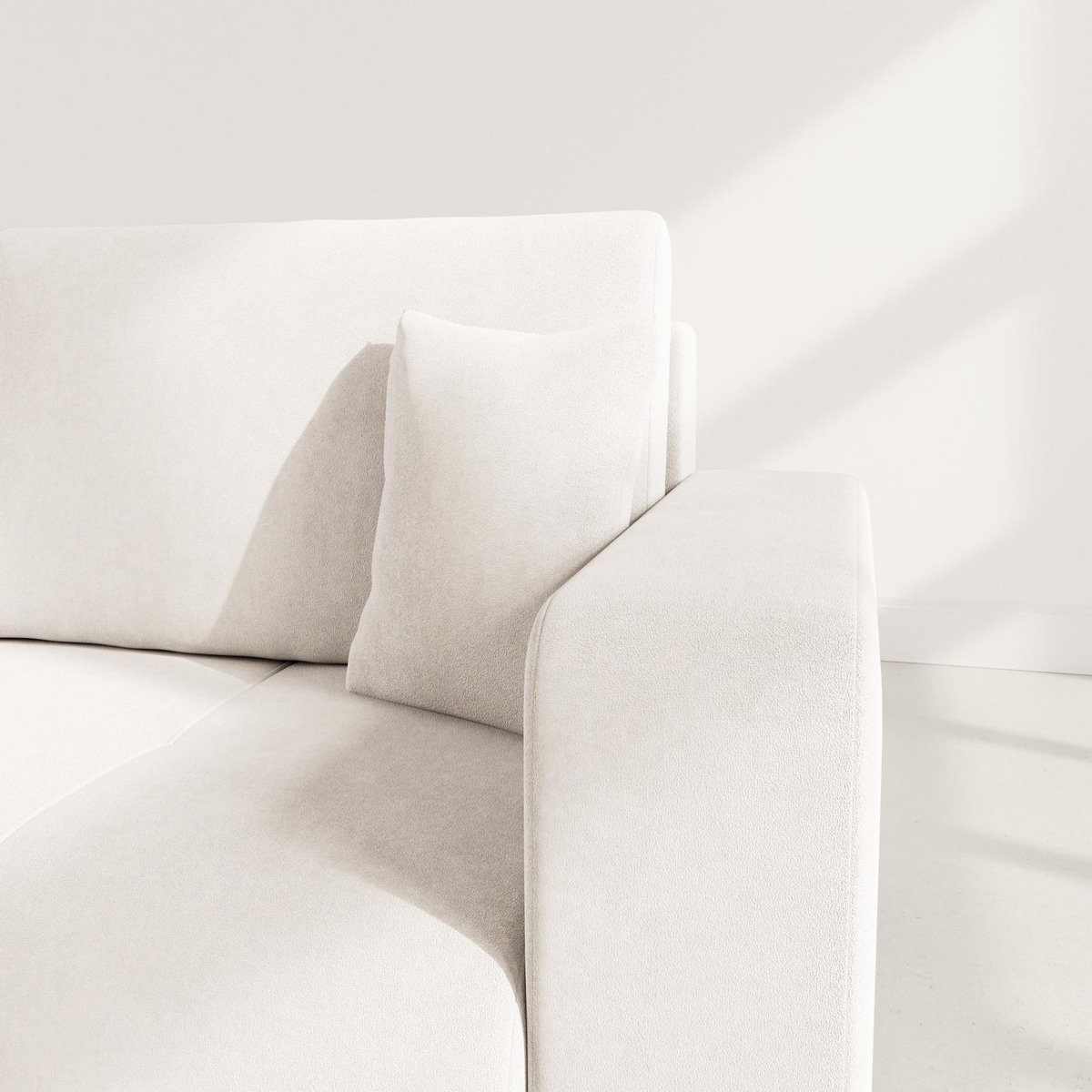 BEST MOBILIER Nicole - canapé droit 4 places convertible avec coffre en tissu