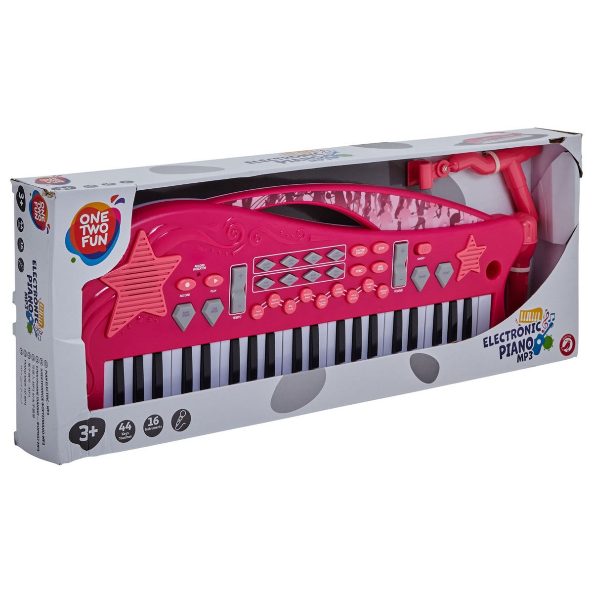 One Two Fun Piano électronique 44 touches Rose