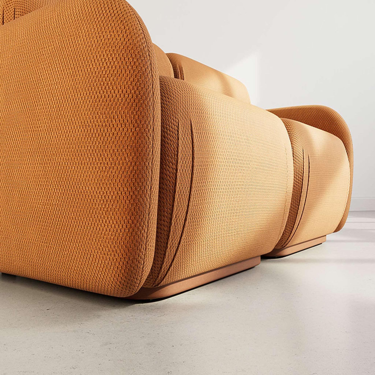 LISA DESIGN Penelope - canapé droit modulable 2 places en velours texturé