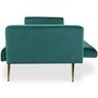 Voir la diapositive 6 : Paris Prix Canapé Convertible Velours  Tybio  191cm Vert