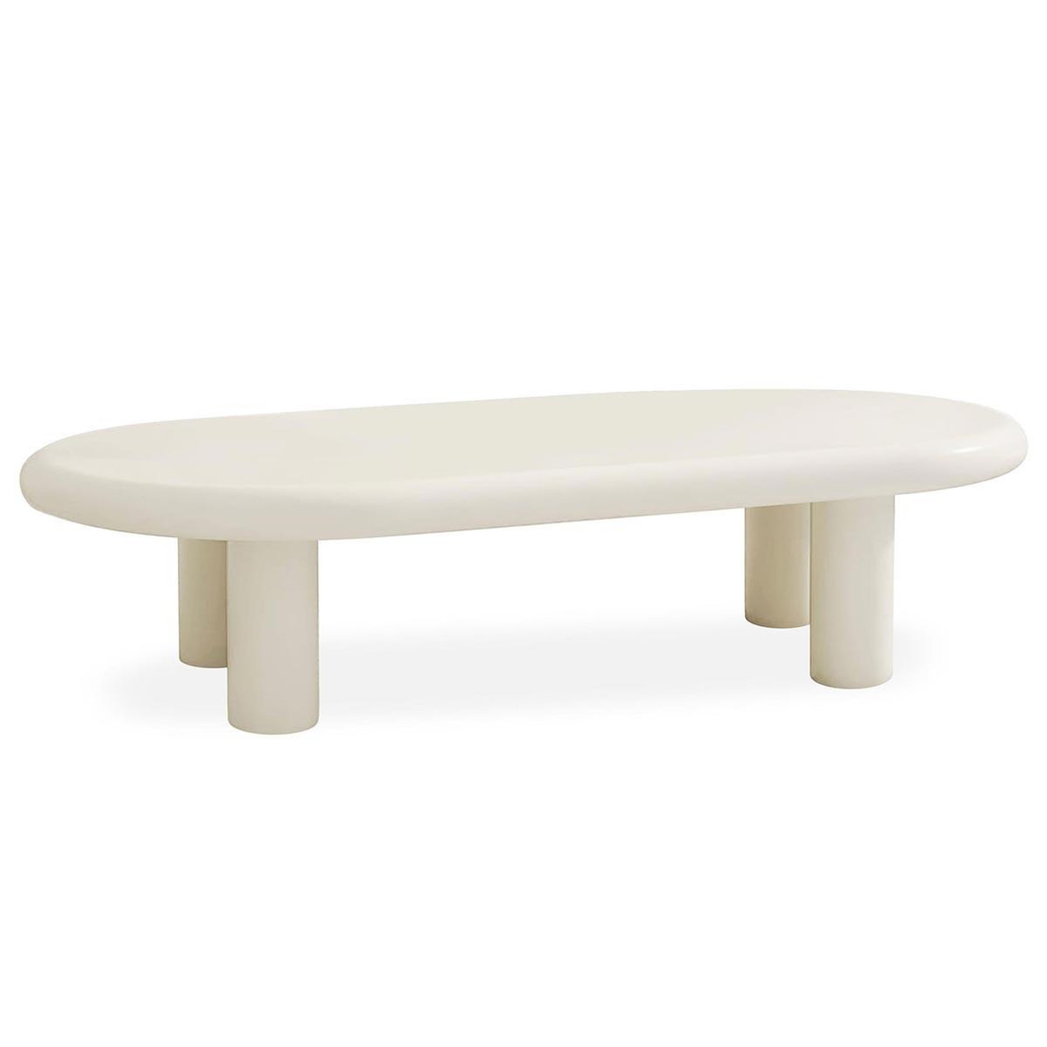 Paris Prix Table basse ovale  emory  160cm crème