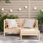 Voir la diapositive 3 : VIDAXL Canape de jardin 2 places et repose-pied bois pin massif