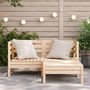 Voir la diapositive 3 : VIDAXL Canape de jardin 2 places et repose-pied bois pin massif