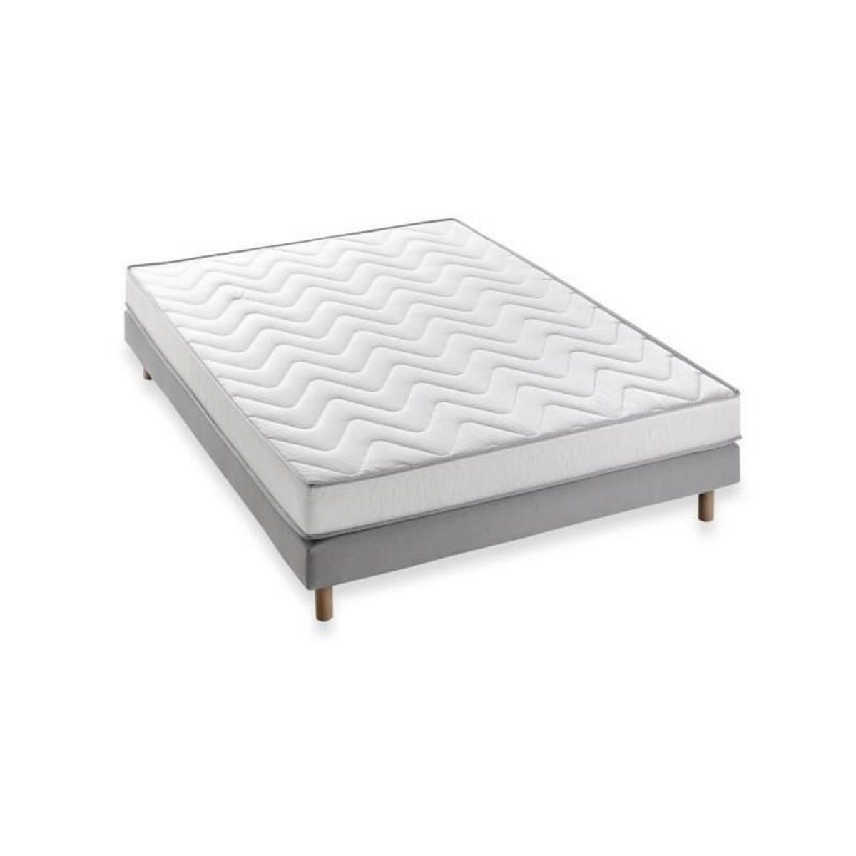 DEKO DREAM DEKO DREAM Ensemble Memoflex Matelas 140 x 190 cm + sommier - 5 zones et mémoire de forme - 16 cm