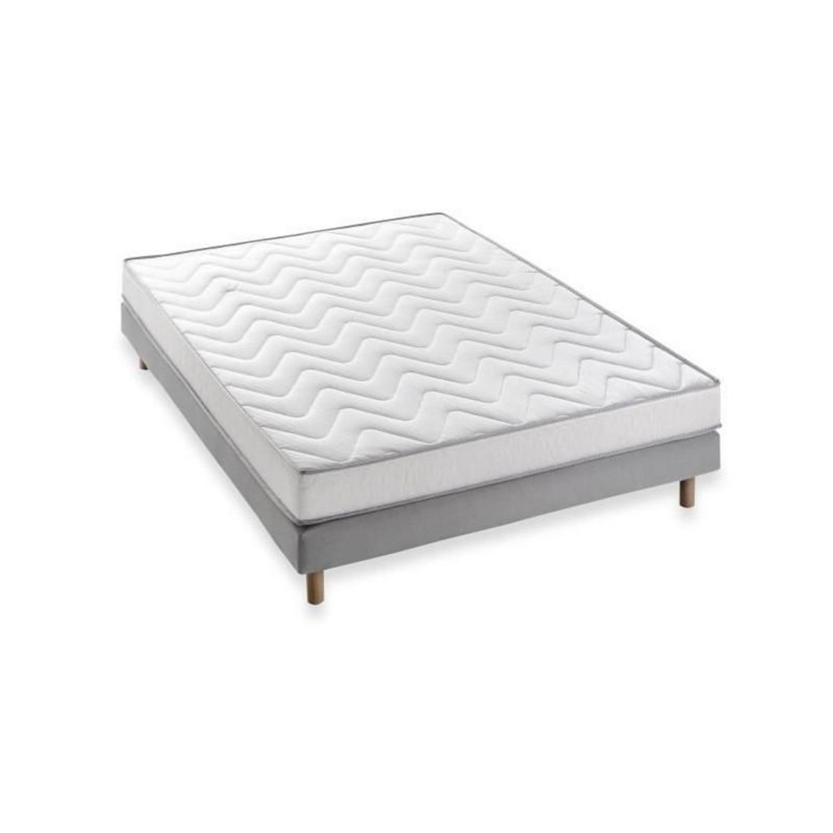 DEKO DREAM DEKO DREAM Ensemble Memoflex Matelas 140 x 190 cm + sommier - 5 zones et mémoire de forme - 16 cm