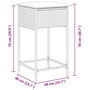 Voir la diapositive 6 : VIDAXL Tabourets de bar jardin coussins lot de 2 gris resine tressee