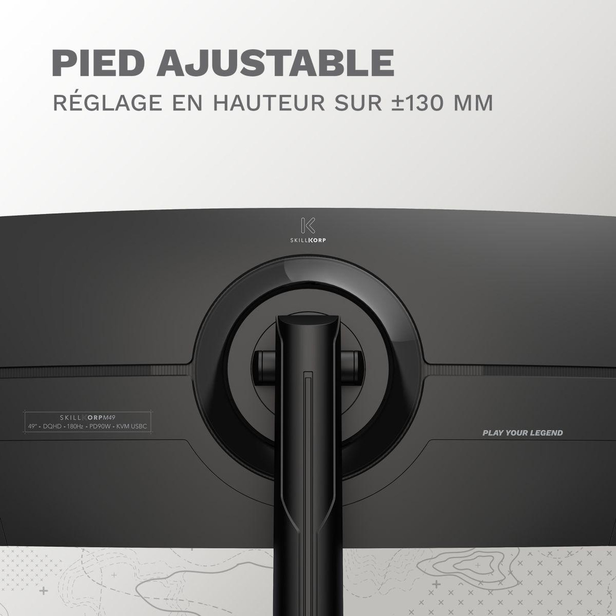 Voir la diapositive 5 : SKILLKORP Ecran pc gamer m49 progress 49  incurvé fast va uwqhd 180hz usb c 90w