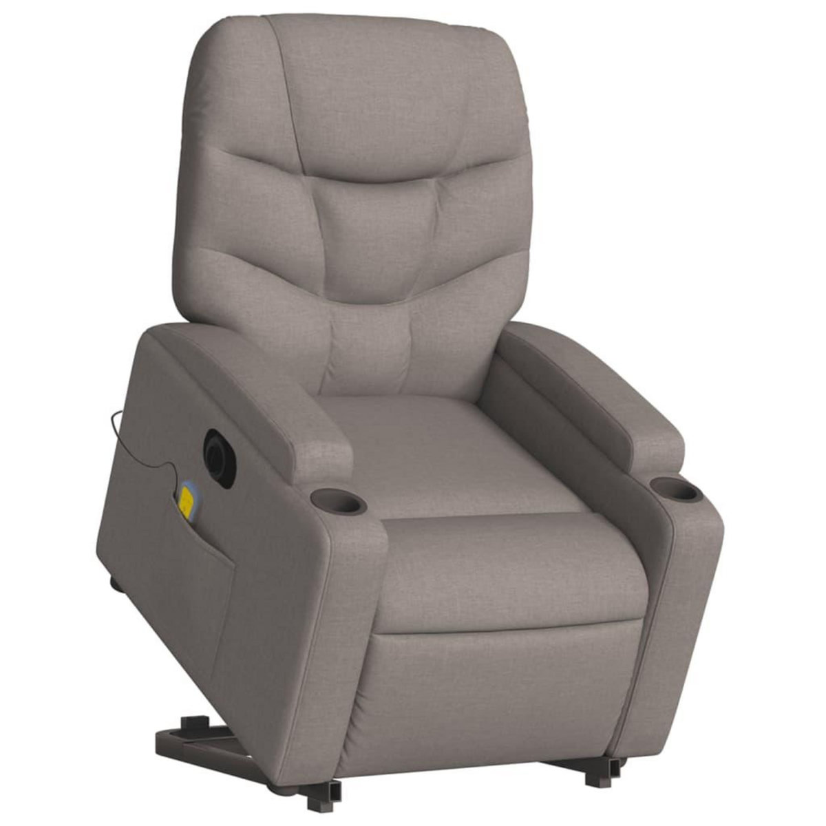 VIDAXL Fauteuil inclinable de massage electrique Taupe Tissu