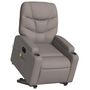 Voir la diapositive 3 : VIDAXL Fauteuil inclinable de massage electrique Taupe Tissu