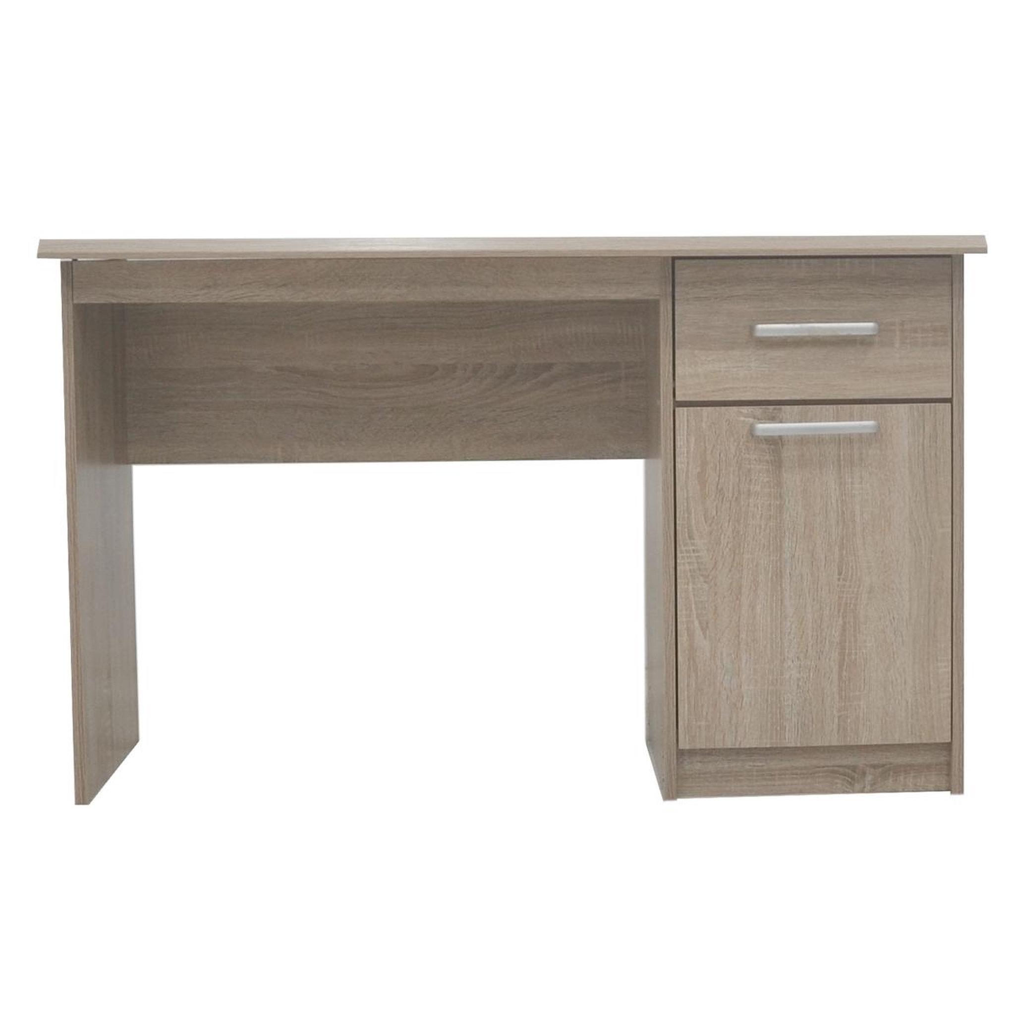 JLC KREATION Bureau moderne 1 porte-3 tiroirs couleur bois otara