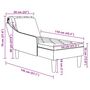 Voir la diapositive 6 : VIDAXL Fauteuil long et coussin et accoudoir droit gris fonce velours