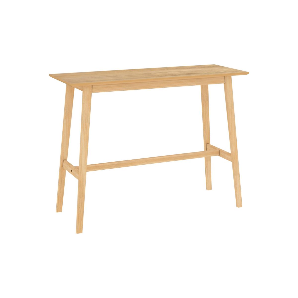 Rendez vous déco Table de bar rectangulaire 4 personnes en bois clair naturel 120 cm - Buvette