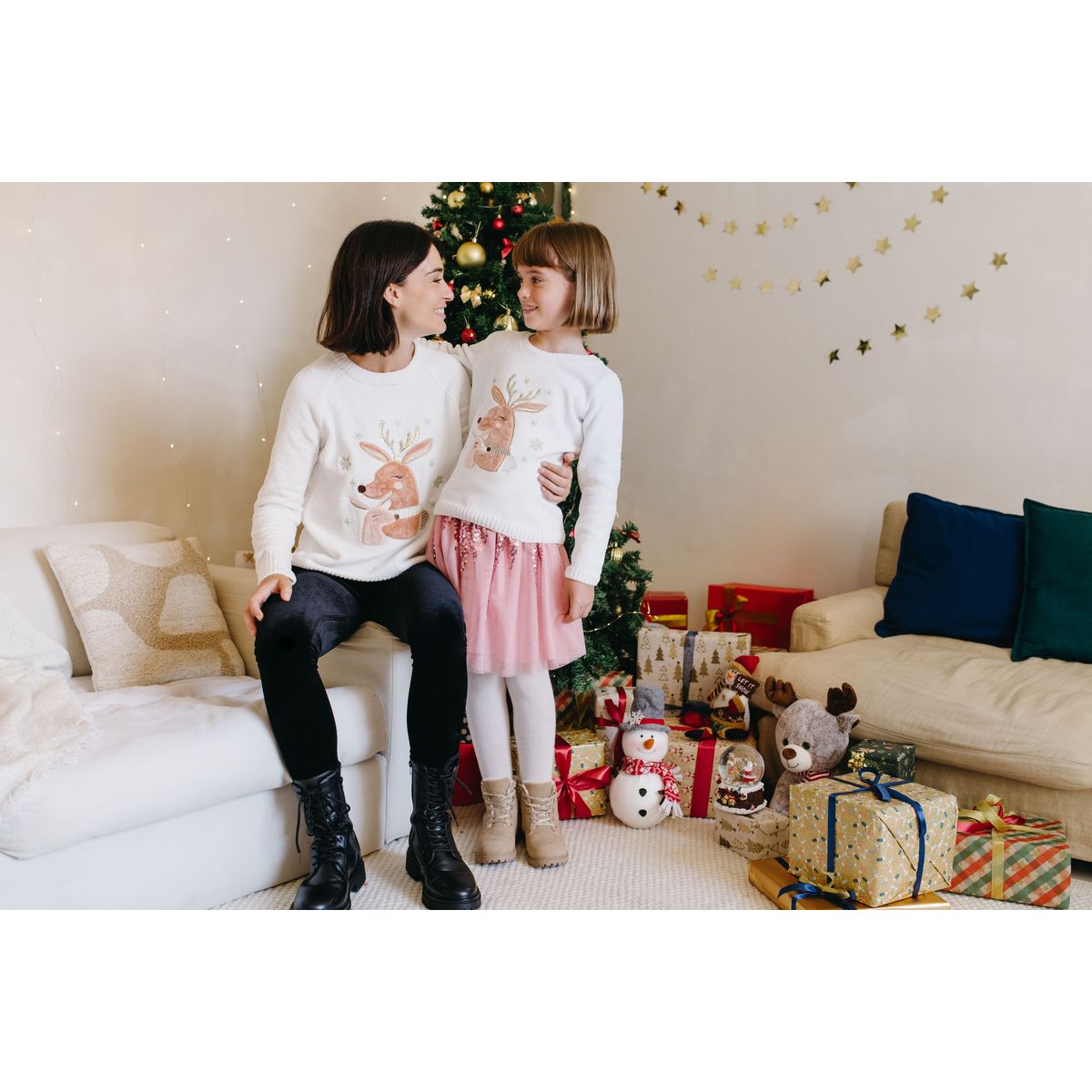 INEXTENSO Pull de noël biche bébé fille 