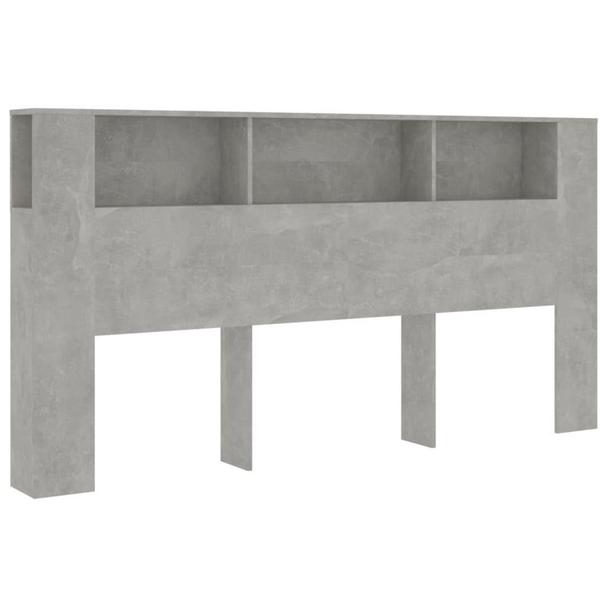 VIDAXL Armoire de tete de lit Gris beton 200x18,5x104,5 cm