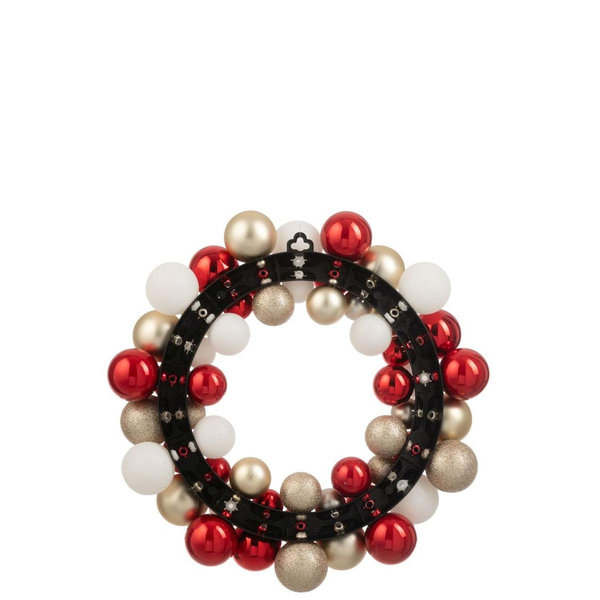 Paris Prix Couronne Boules de Noël  Night  35cm Rouge & Doré