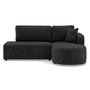 Voir la diapositive 1 : BEST MOBILIER Miro - canapé d'angle droit 4 places convertible avec coffre en velours texturé
