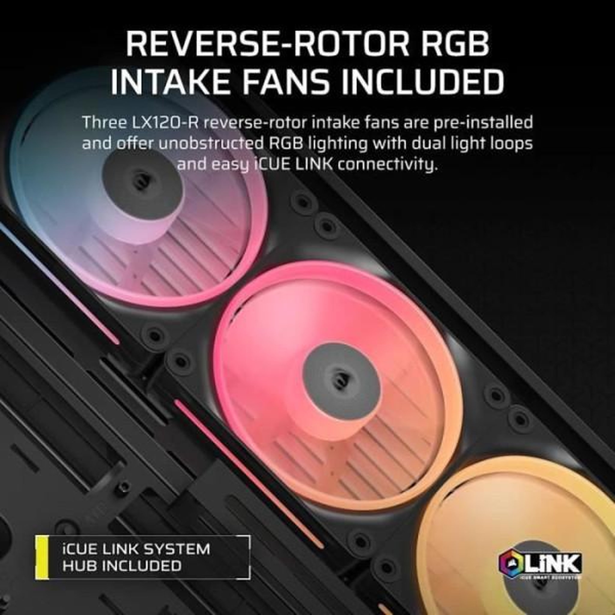 Voir la diapositive 5 : Corsair Boitier pc - corsair - frame 4500x lx-r rgb tempered glass mid-tower - 2 radiateurs - noir