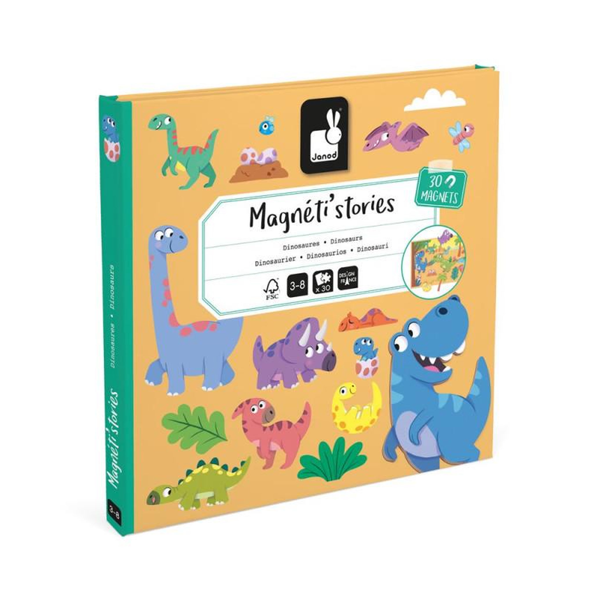 JANOD Jeu éducatif Janod Magnéti stories Les Dinosaures