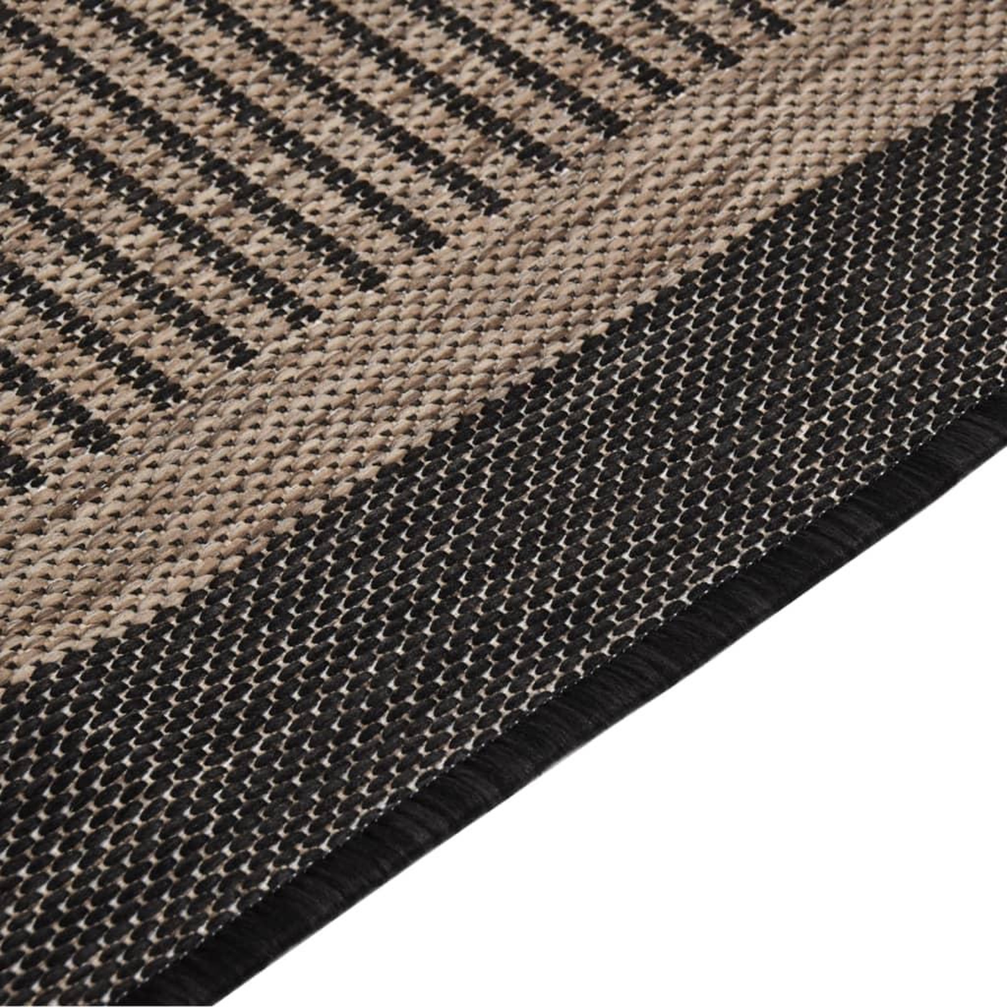 Voir la diapositive 4 : VIDAXL Tapis a tissage plat d'exterieur 120x170 cm Marron fonce