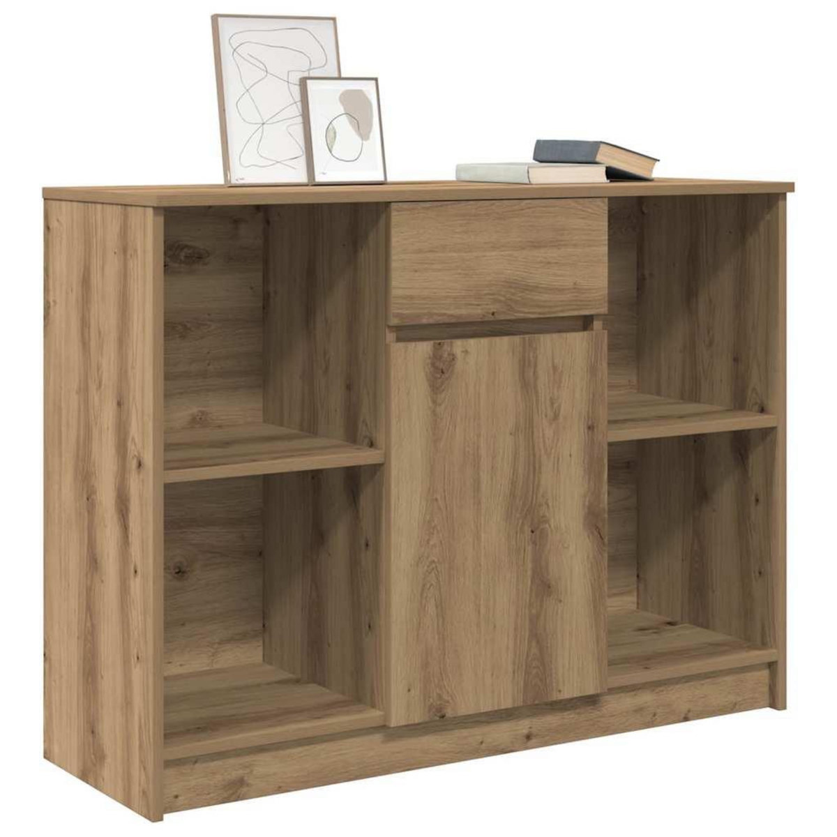 VIDAXL Buffet avec tiroir chene artisanal 101x35x76 cm bois ingenierie