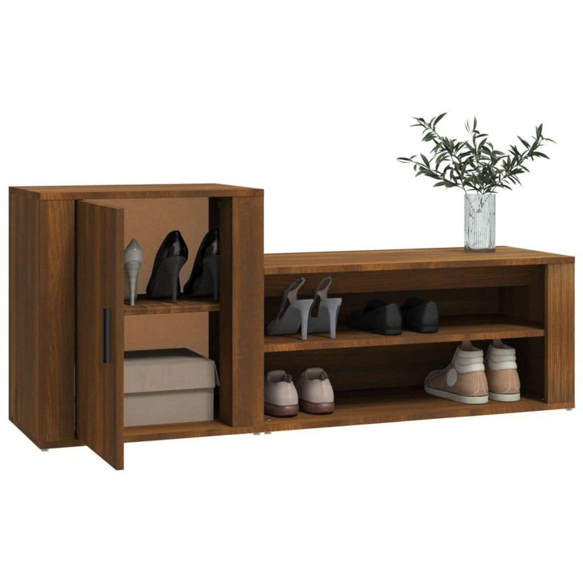 VIDAXL Armoire a chaussures Chene marron 130x35x54cm Bois d'ingenierie