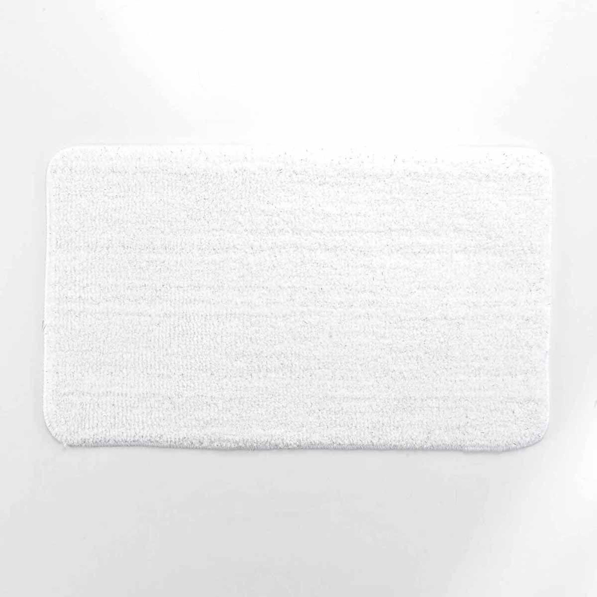 Douceur d'Intérieur Tapis de bain microfibre  métallisé  45x75cm blanc