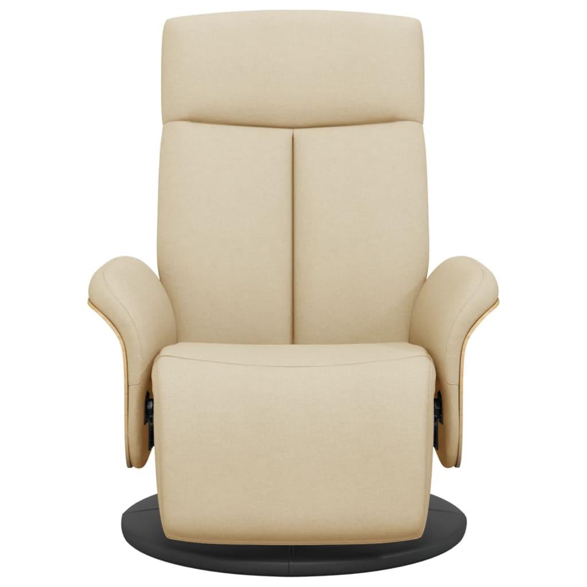 Voir la diapositive 3 : VIDAXL Fauteuil inclinable avec repose-pied creme tissu