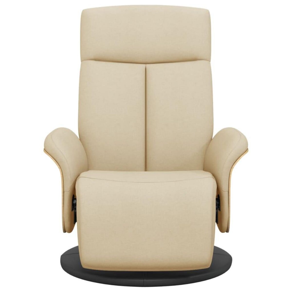 VIDAXL Fauteuil inclinable avec repose-pied creme tissu