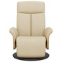 Voir la diapositive 3 : VIDAXL Fauteuil inclinable avec repose-pied creme tissu