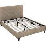 Habitat et Jardin Lit double en pvc  Julia  - 160 x 200 - Taupe