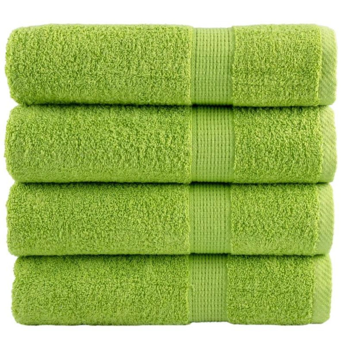VIDAXL Serviettes de douche de qualité supérieure SOLUND 4 pcs