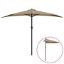 Voir la diapositive 2 : VIDAXL Parasol de balcon avec mat en aluminium Taupe 300x155 cm Demi